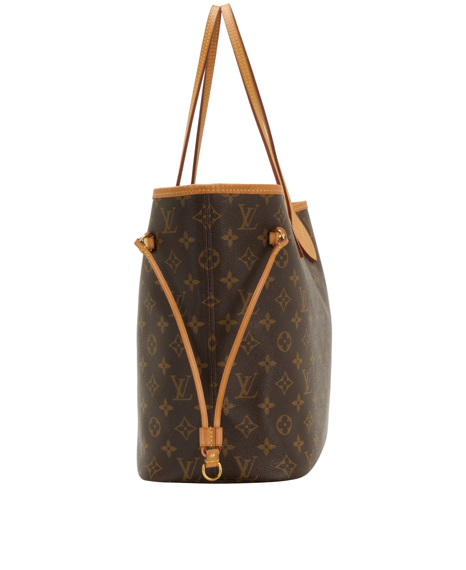 Neverfull MM, &pound;1,100, Handbags, Brown, Canvas, Side view